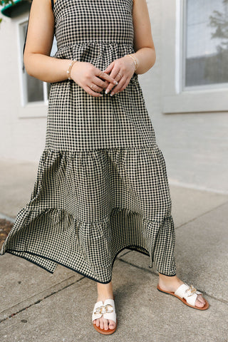 Gingham Tiered Skirt
