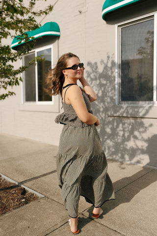 Gingham Tiered Skirt