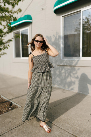 Gingham Tiered Skirt