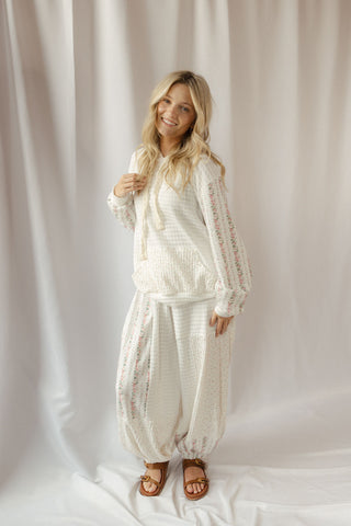 Floral Patchwork Top, White
