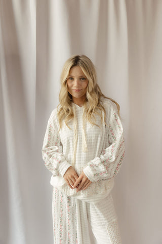 Floral Patchwork Top, White