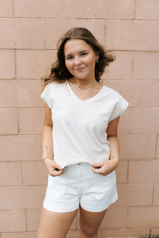 Utility Shorts, White