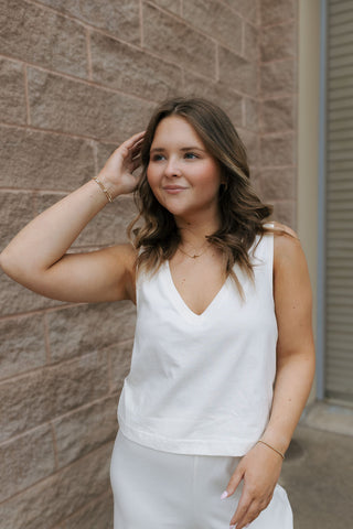Sloane V Neck Tank, Sea Salt by Z Supply