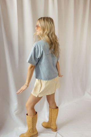 Everyday Denim Button Up - The Red Thread Boutique