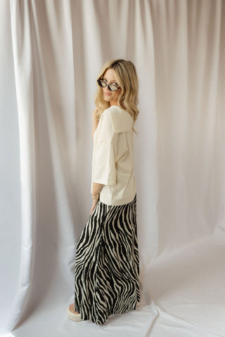 Camille Open Collar Top, Cream - The Red Thread Boutique