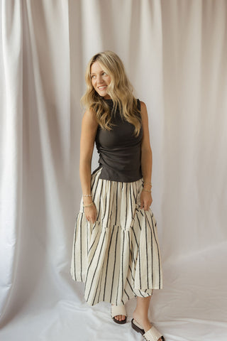 Avery Stripe Skirt - The Red Thread Boutique