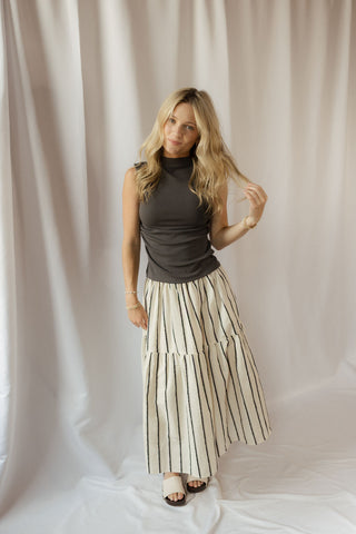 Avery Stripe Skirt - The Red Thread Boutique