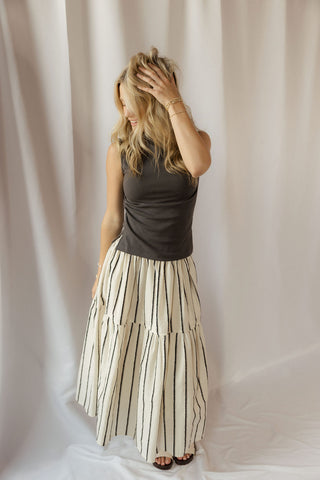 Avery Stripe Skirt - The Red Thread Boutique