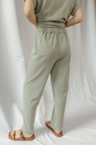 Ellie Drawstring Sweatpants, Green - The Red Thread Boutique