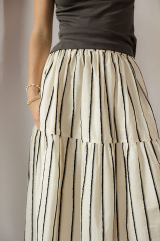 Avery Stripe Skirt - The Red Thread Boutique