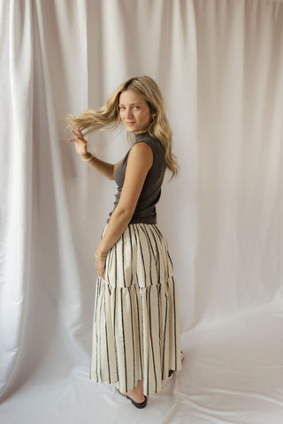 Avery Stripe Skirt - The Red Thread Boutique