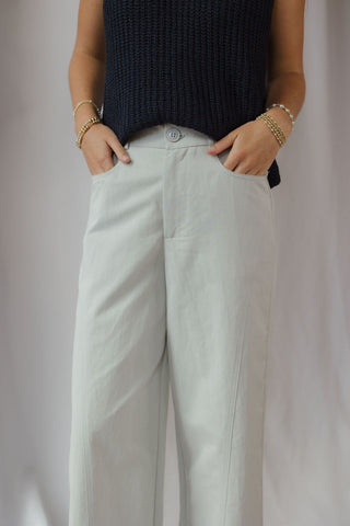 Brooke Tailored Straight Leg Pants, Light Blue - The Red Thread Boutique