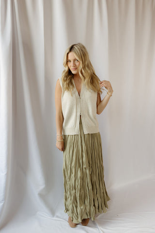 Rue 2-Way Zip Vest, Beige - The Red Thread Boutique