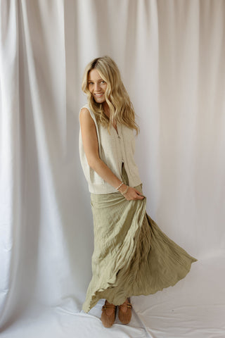 Rue 2-Way Zip Vest, Beige - The Red Thread Boutique