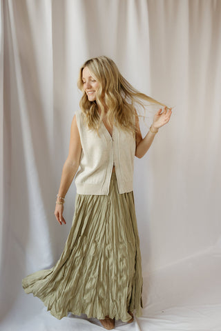 Rue 2-Way Zip Vest, Beige - The Red Thread Boutique