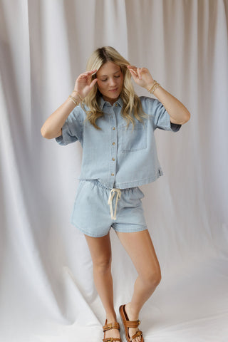 Z Supply Seaway Denim Coastal Shorts - The Red Thread Boutique