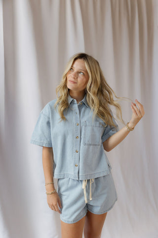 Z Supply Seaway Denim Coastal Shorts - The Red Thread Boutique