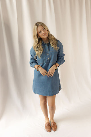 Z Supply Lucie Denim Shirt Dress - The Red Thread Boutique