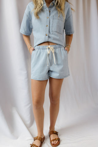 Z Supply Seaway Denim Coastal Shorts - The Red Thread Boutique