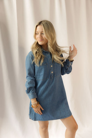 Z Supply Lucie Denim Shirt Dress - The Red Thread Boutique