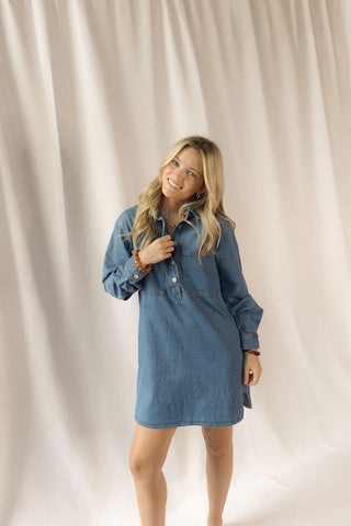 Z Supply Lucie Denim Shirt Dress - The Red Thread Boutique