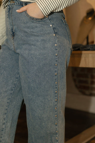 Marla Studded Jeans - The Red Thread Boutique
