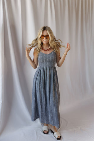 Z Supply Romy Stripe Dress, Eclipse - The Red Thread Boutique