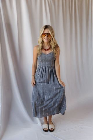 Z Supply Romy Stripe Dress, Eclipse - The Red Thread Boutique