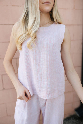Anastasia Tank, White Clay