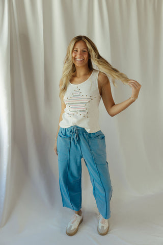 Basic Barrel Jogger, Day Blue - The Red Thread Boutique