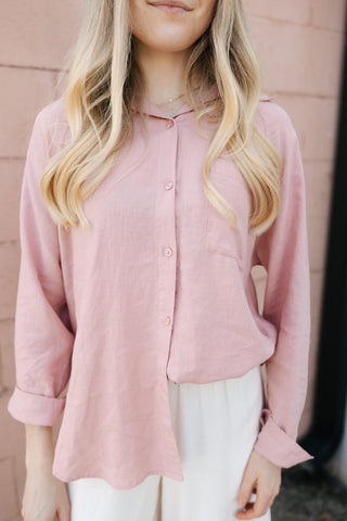 The Perfect Linen Top, Pink Smoke by Z Supply
