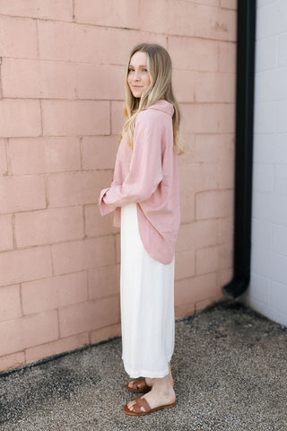 The Perfect Linen Top, Pink Smoke by Z Supply