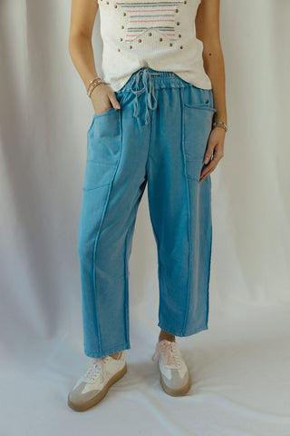 Basic Barrel Jogger, Day Blue - The Red Thread Boutique
