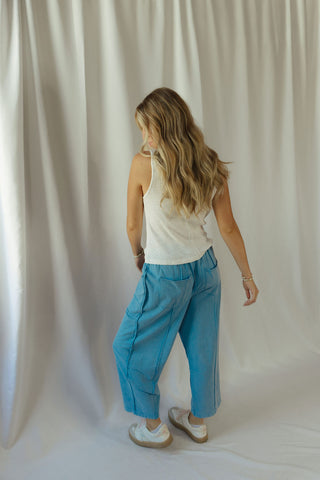 Basic Barrel Jogger, Day Blue - The Red Thread Boutique