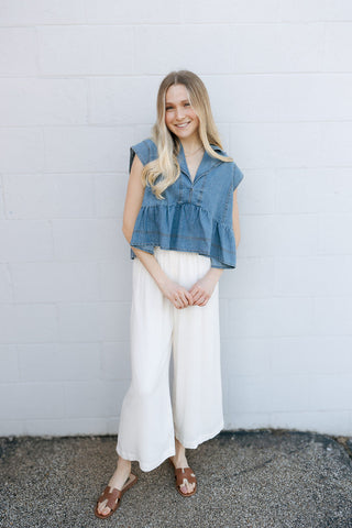 Scout Linen Rayon Pant, Sea Salt by Z Supply