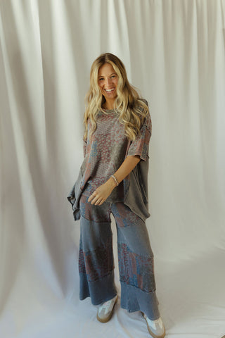 Salem Quilted Waffle Pants, Ash - The Red Thread Boutique