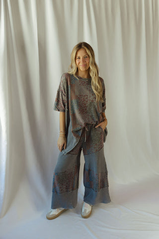 Salem Quilted Waffle Pants, Ash - The Red Thread Boutique