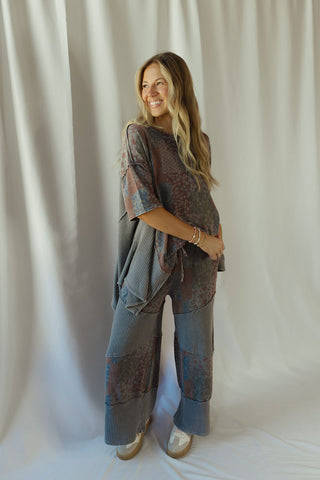 Salem Quilted Waffle Pants, Ash - The Red Thread Boutique