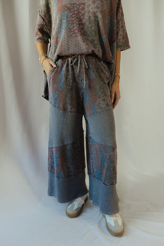 Salem Quilted Waffle Pants, Ash - The Red Thread Boutique