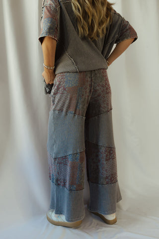 Salem Quilted Waffle Pants, Ash - The Red Thread Boutique