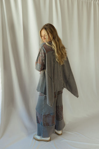 Salem Quilted Waffle Pants, Ash - The Red Thread Boutique