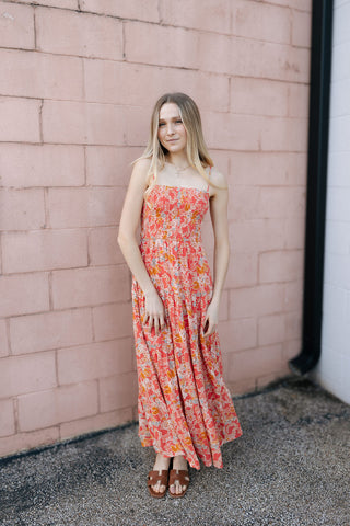 Balos Jardin Floral Dress, Persimmon by Z Supply