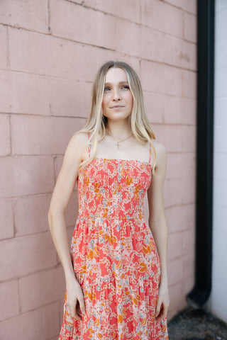 Balos Jardin Floral Dress, Persimmon by Z Supply