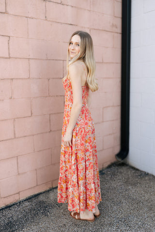 Balos Jardin Floral Dress, Persimmon by Z Supply
