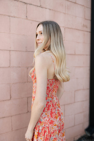 Balos Jardin Floral Dress, Persimmon by Z Supply