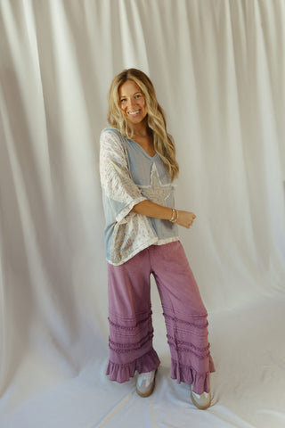 Star Hooded Top, Blue - The Red Thread Boutique
