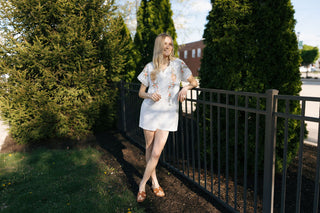 Embroidered Tassel SS Romper