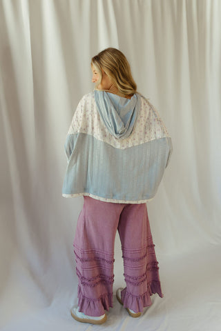 Star Hooded Top, Blue - The Red Thread Boutique