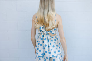 Polka Dot Tank Set, Blue