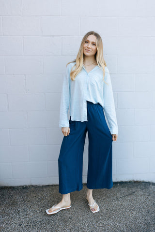 Scout Linen Rayon Pant, Yacht Blue by Z Supply